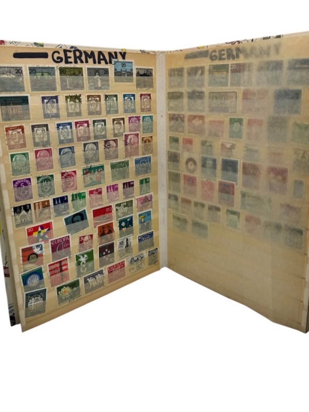 Vintage Used Worldwide Stamp Collection Album International Postage